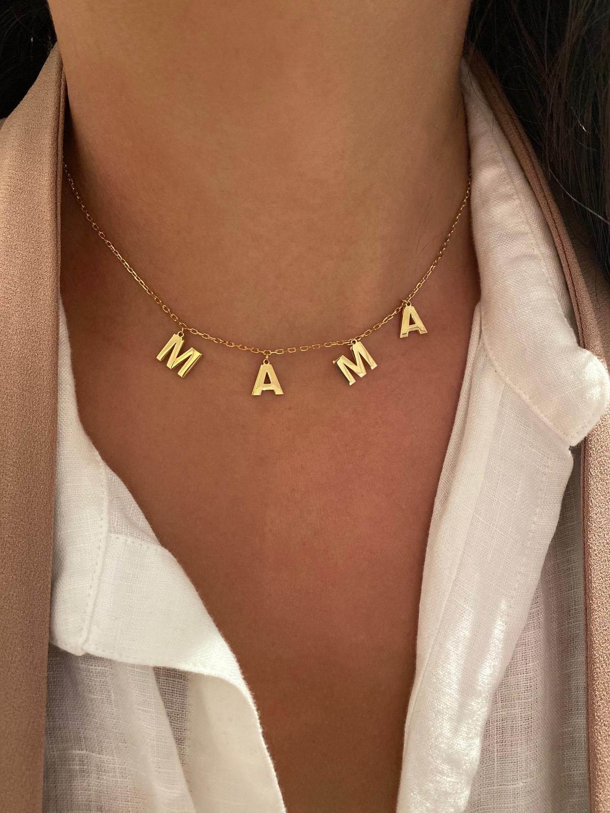 Calyn Thick Initial Hanging Necklace