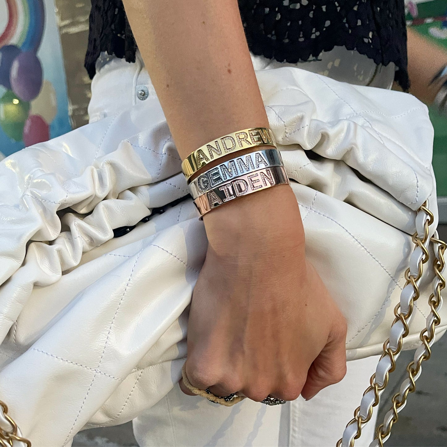 Pave Custom Name Bangle
