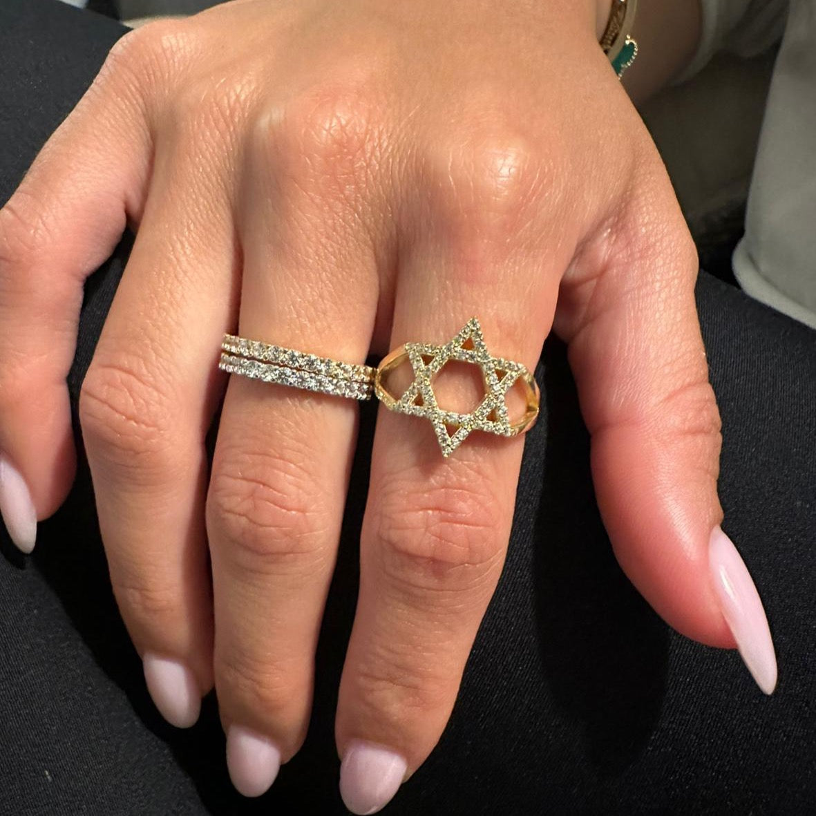 Jewish Star of David CZ Ring
