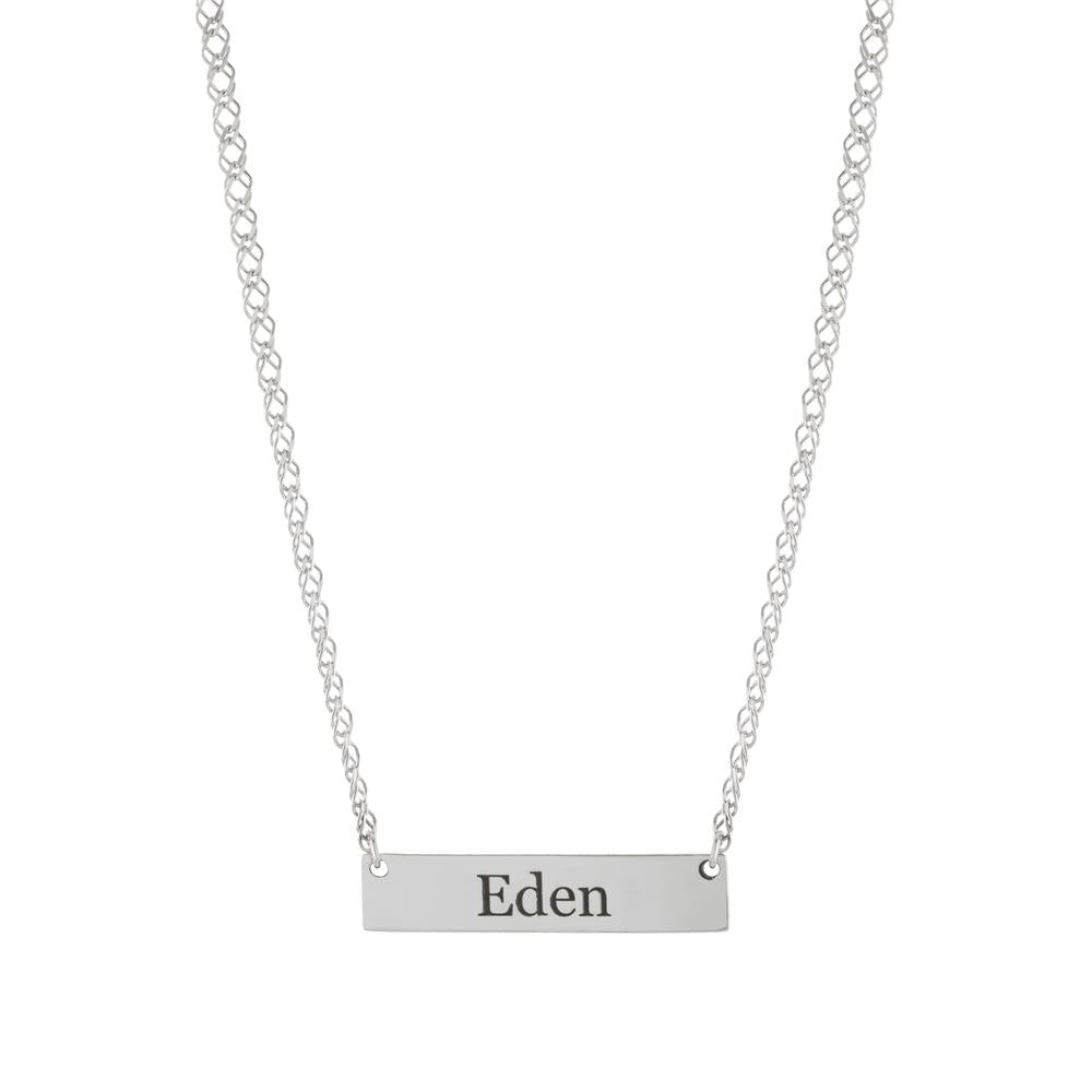 Maria Bar Engraved Necklace - Retail Therapy Jewelry
