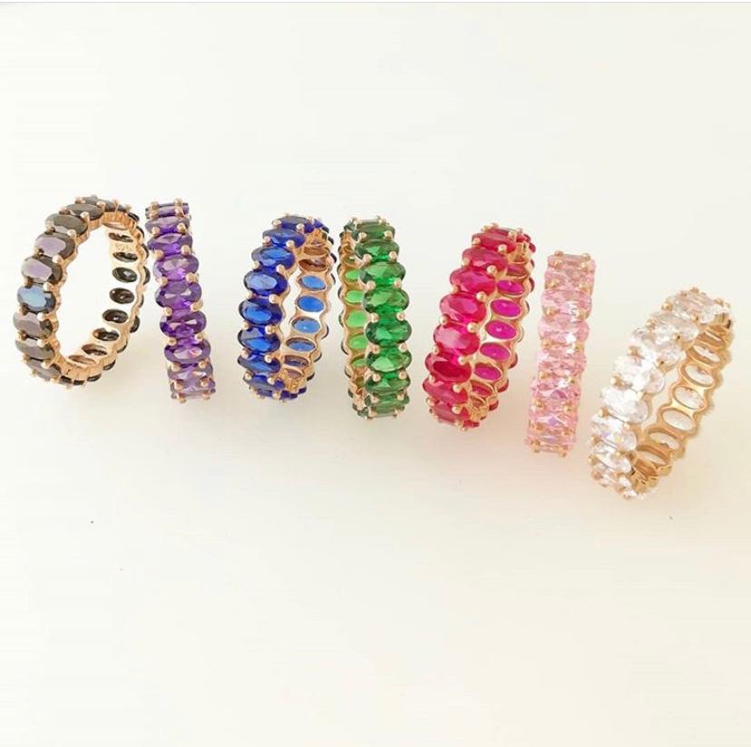 Oval Baguette/CZ Band - Retail Therapy Jewelry