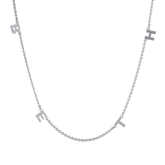 Hanging Initial Name Necklace - Retail Therapy Jewelry