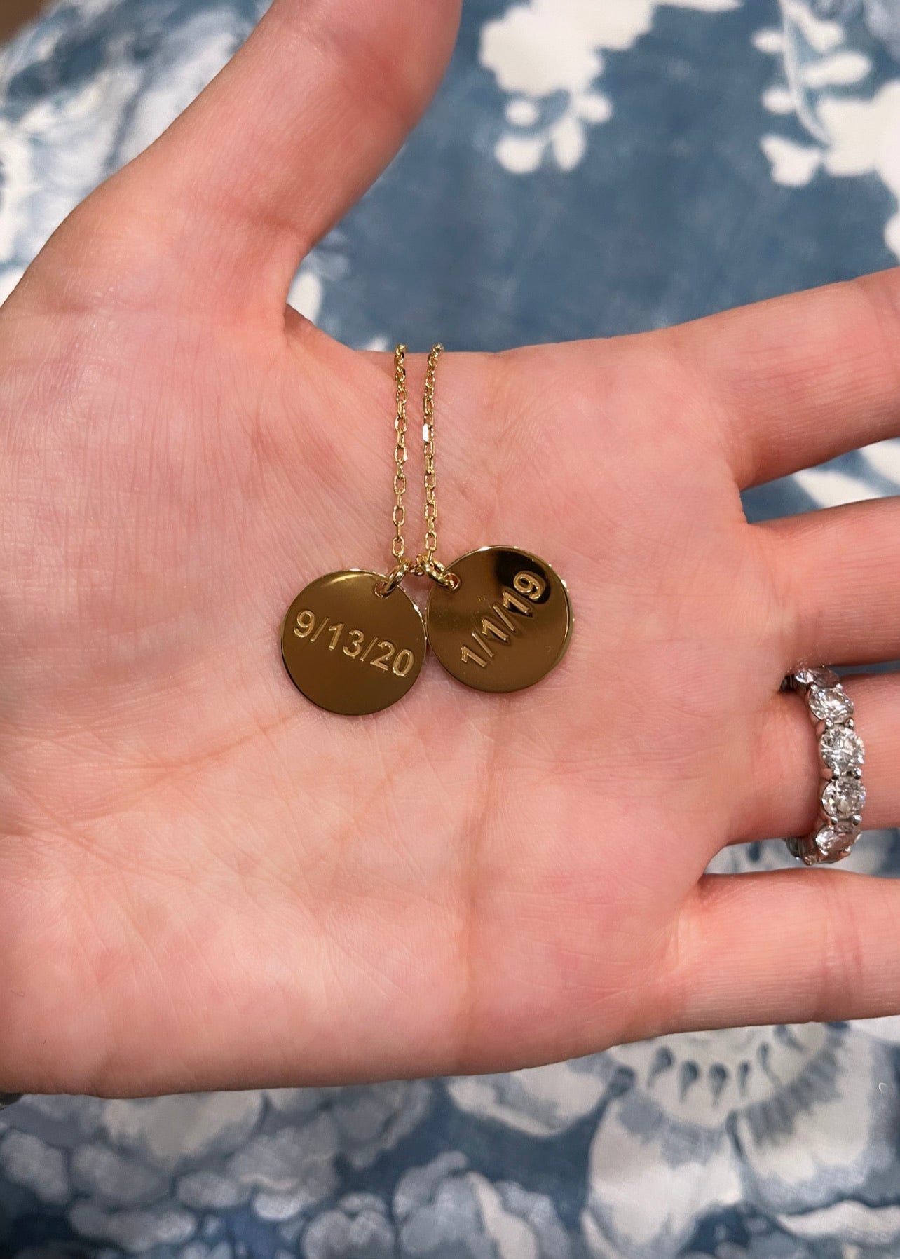 Isabella Initial Charm Disc Necklace