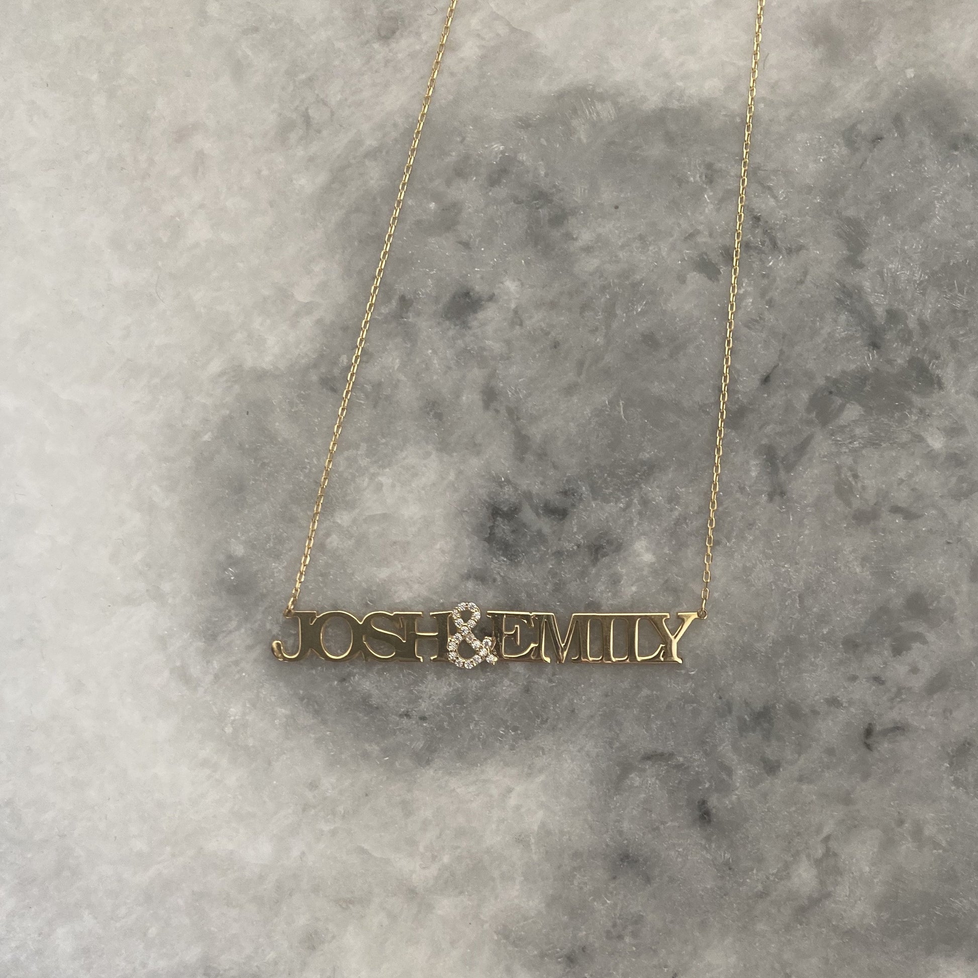 Tiffany Customized Nameplate Necklace & CZ - Retail Therapy Jewelry