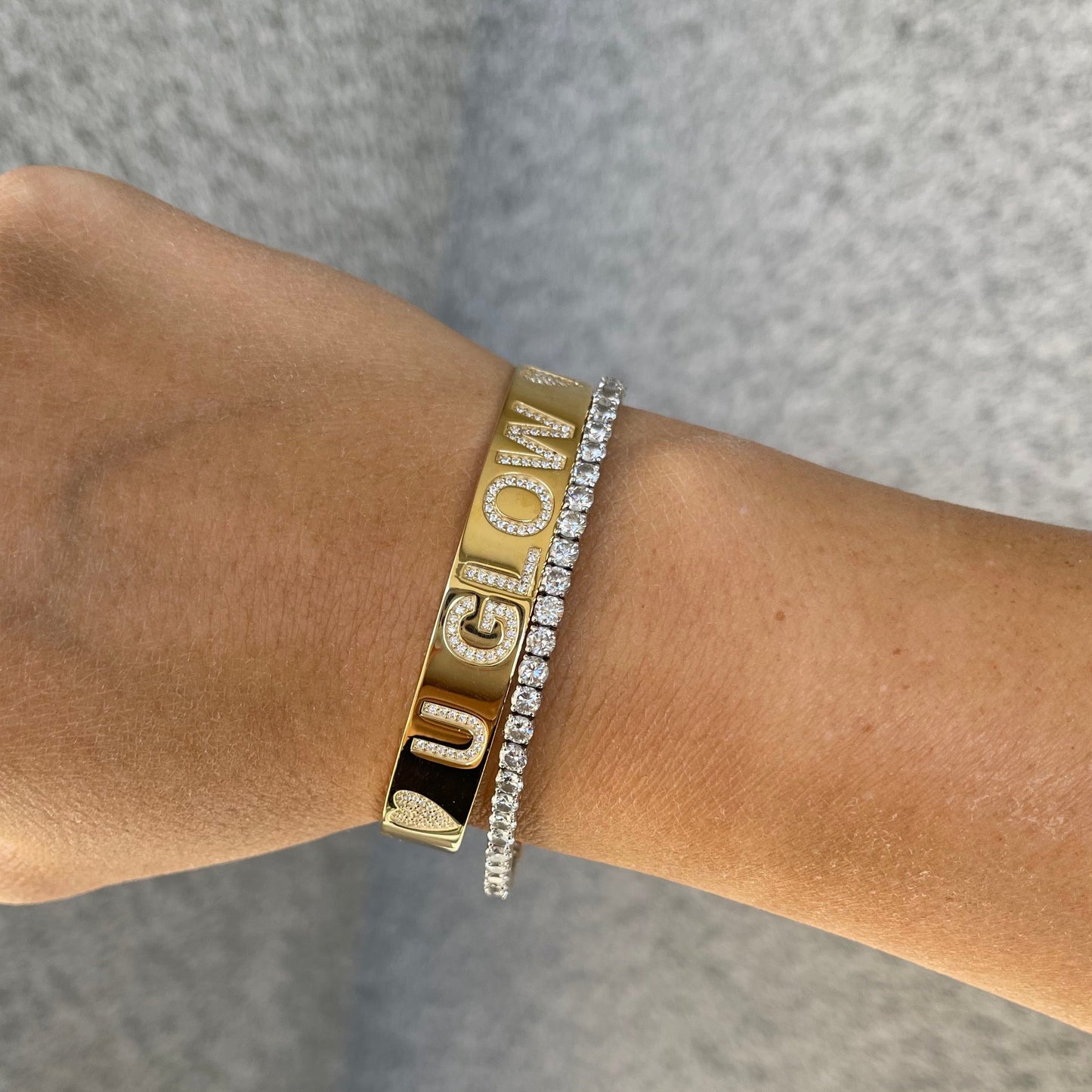 Pave Custom Name Bangle