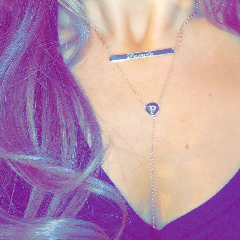 Engraved Initial Lariat - Retail Therapy Jewelry