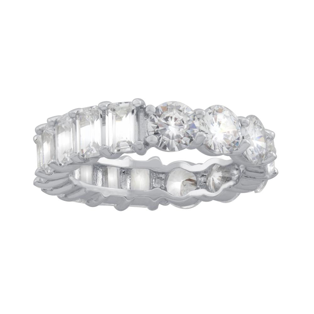 Round & Baguette Eternity Band - Retail Therapy Jewelry