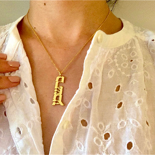 Nadine Vertical Hanging Mommy Necklace